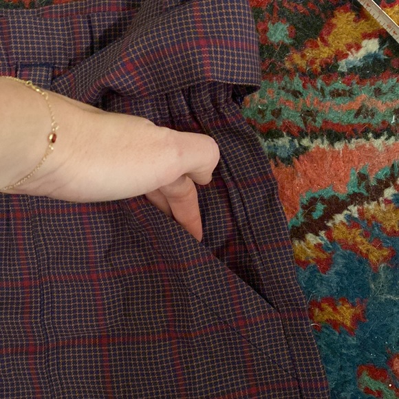 Marine Layer Caroline Paper Bag Pant in Multi Plaid - Extra Large XL NWT - Picture 5 of 9